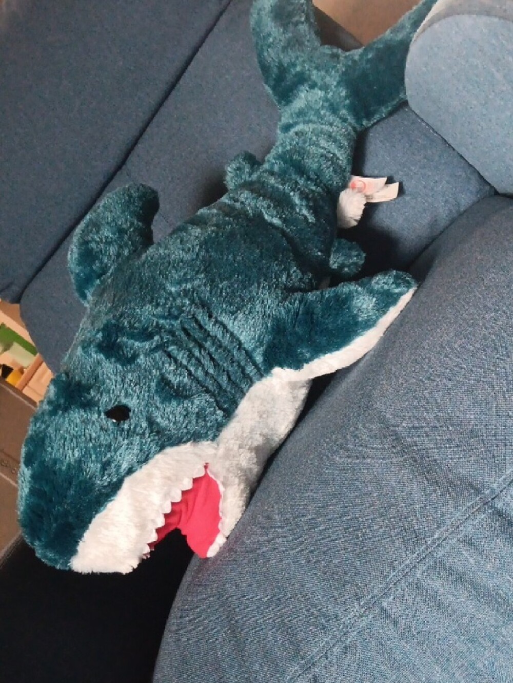 Fiesta Plush Shark Stuffed Animal in Teal, White & Red